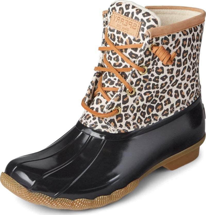 SPERRY حذاء مطر سلت ووتر للنساء من سبيري، بنقشة حيوانات، 9.5 US - Image 1